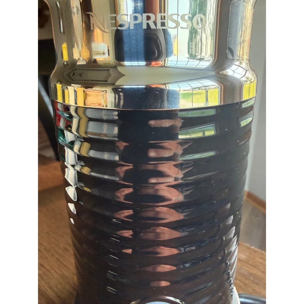 Nespresso Aeroccino 3 Electric Milk Frother Black Chrome 3594 Missing Lid